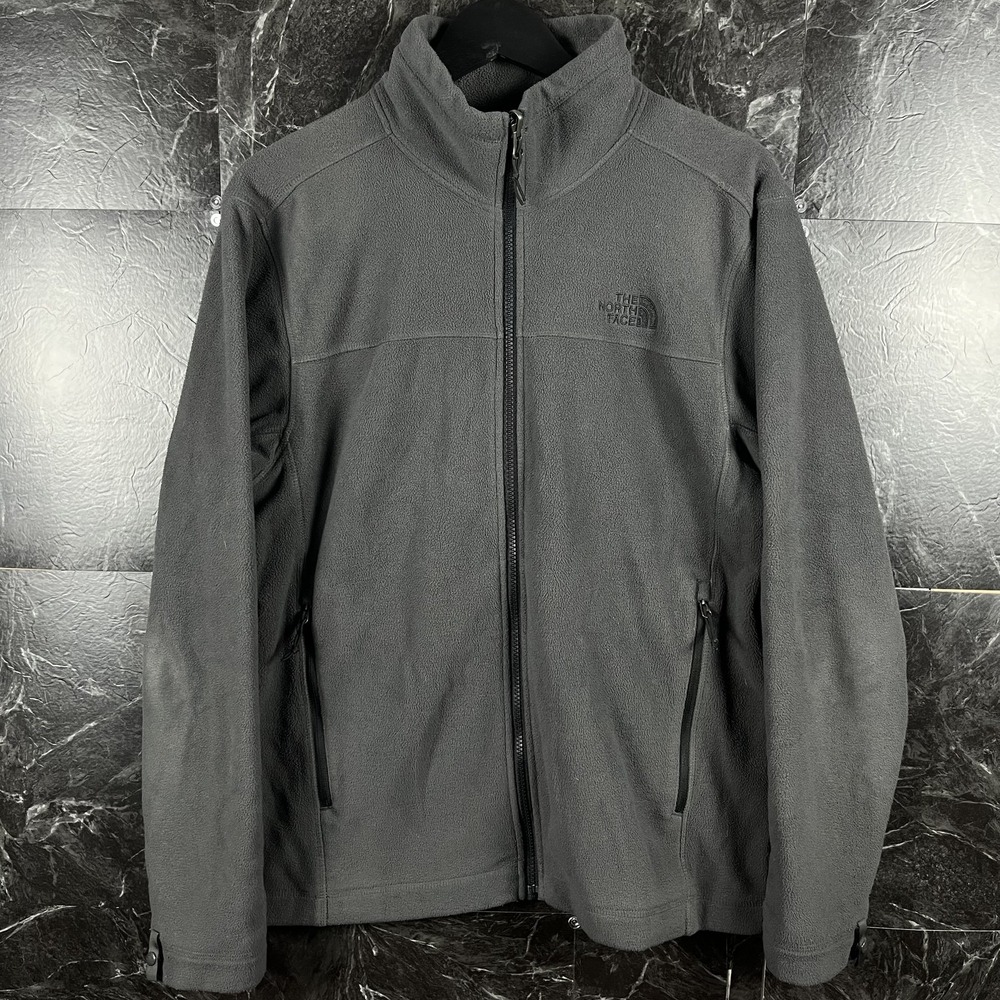 The North Face Men's Grey Fleece Apex Shell Jacket Medium